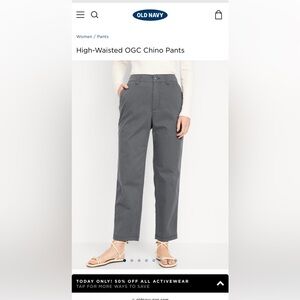 Two pairs Old Navy Women’s Chino Pants (Gray and Black)